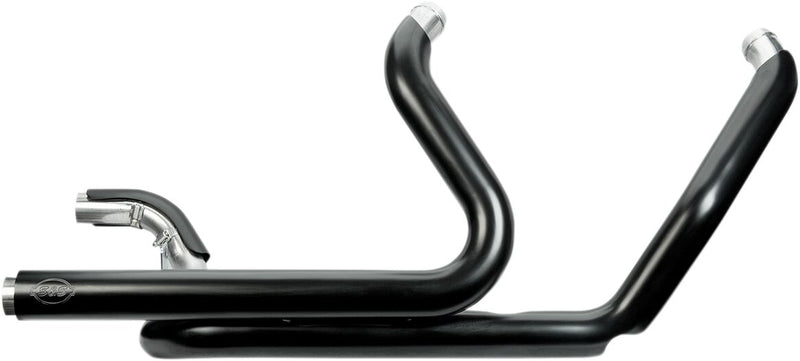 S&S Cycles Power Tune Dual Header System In Black For 2017-2023 Touring Models Black| Ceramic Fitment Harley-Davidson #550-0705