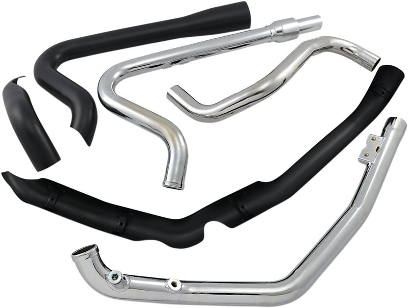 Cobra True Dual Headpipes for 2017-2025 Harley-Davidson Header Black