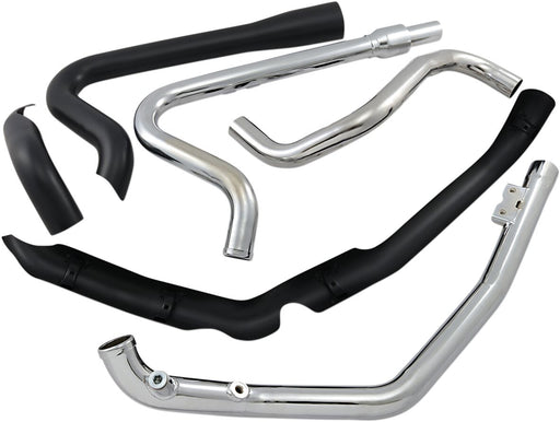 Cobra True Dual Headpipes for 2017-2025 Harley-Davidson Header Black