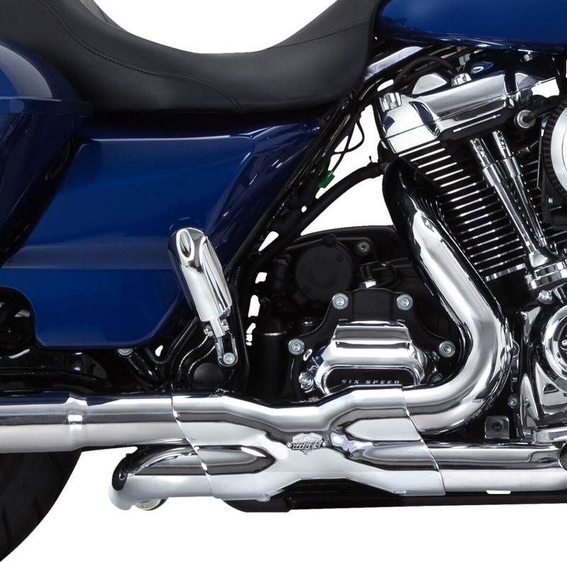 Vance & Hines Power Duals Crossover Header Pipes With PCX Technology In Chrome For Harley-Davidson 2017-2023 Touring Models (Excl. Trikes)