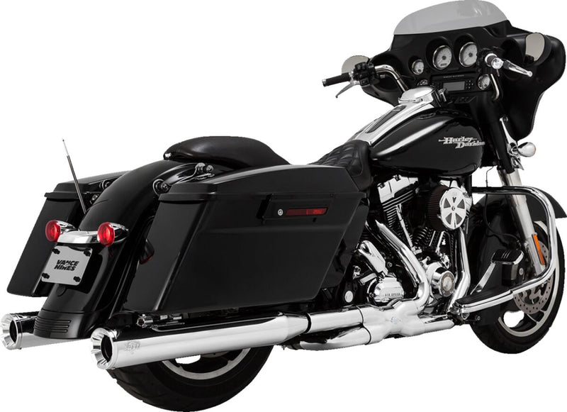 Vance & Hines Power Duals Header Pipe With PCX Technology In Chrome For Harley-Davidson 2009-2016 Touring Models