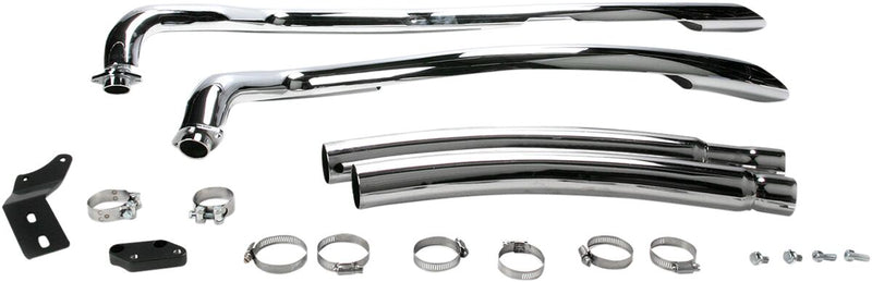 Cobra Speedster Swept Exhaust System Chrome Curved Long Full System Steel