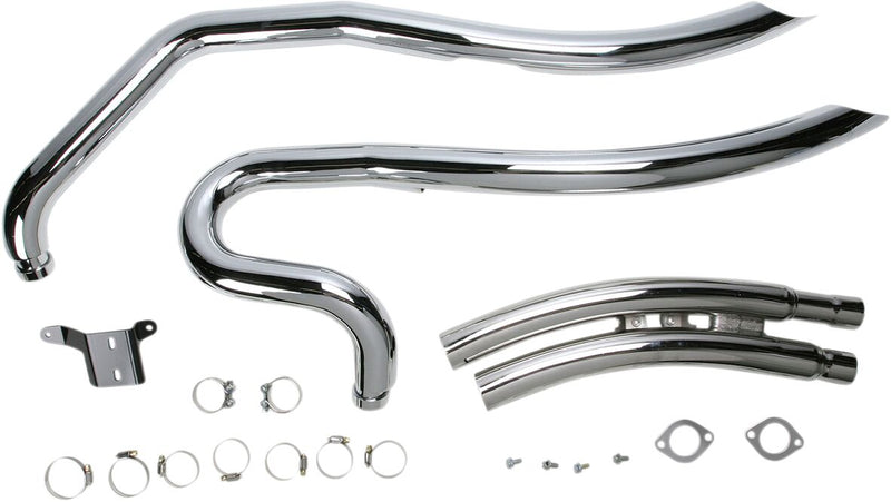 Cobra Speedster Swept Exhaust System Chrome Curved Long Full System Steel Each