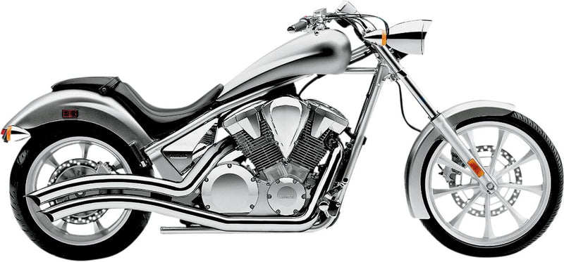 Cobra Speedster Swept Exhaust System Chrome Curved Long Full System Steel