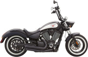 Bassani Xhaust Pro-Street Exhaust System Prostreet Black Upswept Full System Steel Each