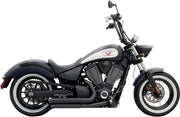 Bassani Xhaust Pro-Street Exhaust System Prostreet Black Upswept Full System Steel Each