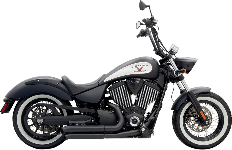 Bassani Xhaust Pro-Street Exhaust System Prostreet Black Upswept Full System Steel Each