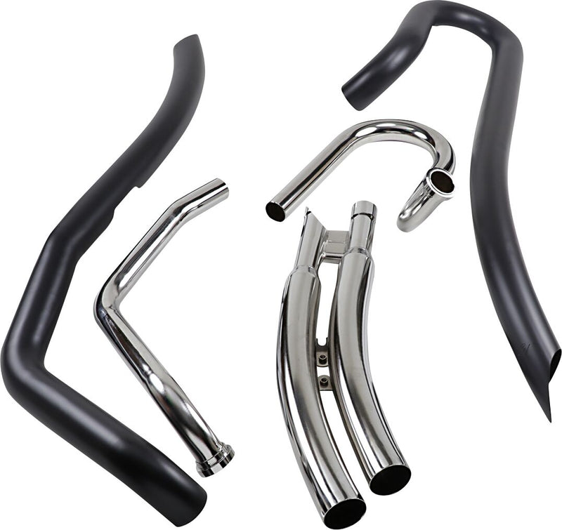 Cobra Speedster Swept Exhaust System Black Curved Long Full System