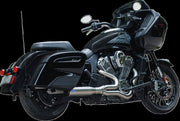 S&S Cycle 2-into-1 Qualifier Exhaust System for 2020-2023 INDIAN CHALLENGER 108 ABS Brushed Silver Race Stainless Steel #550-1082