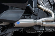 S&S Cycle 2-into-1 Qualifier Exhaust System for 2020-2023 INDIAN CHALLENGER 108 ABS Brushed Silver Race Stainless Steel Each