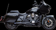 S&S Cycle 2-into-1 Qualifier Exhaust System for 2020-2023 INDIAN CHALLENGER 108 ABS Guardian Black Race Stainless Steel #550-1084