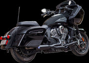 S&S Cycle 2-into-1 Qualifier Exhaust System for 2020-2023 INDIAN CHALLENGER 108 ABS Guardian Black Race Stainless Steel Each