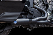 S&S Cycle 2-into-1 Qualifier Exhaust System for 2020-2023 INDIAN CHALLENGER 108 ABS Guardian Black Race Stainless Steel Each
