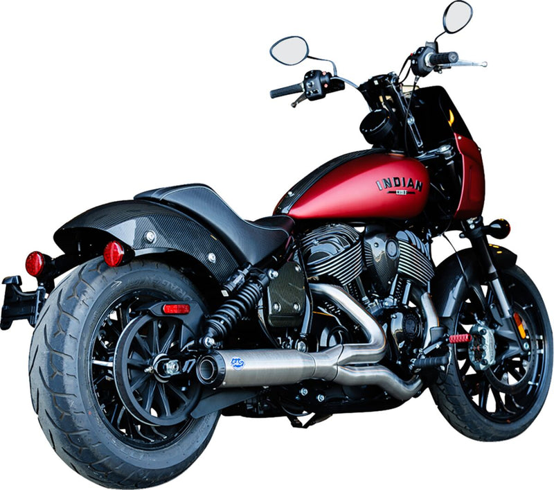 S&S Cycle 2-into-1 Qualifier Exhaust System for 2022-2026 INDIAN CHIEF Brushed Stainless Silver 49 State #550-1115