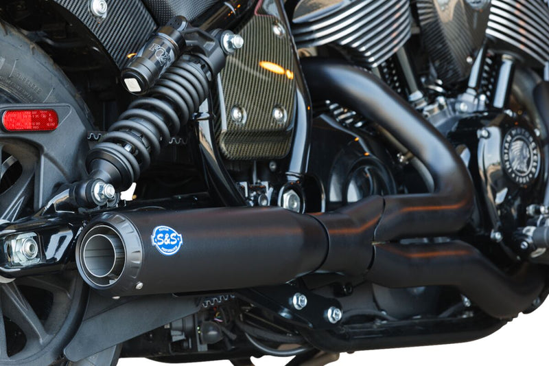 S&S Cycle 2-into-1 Qualifier Exhaust System for 2022-2026 INDIAN CHIEF Guardian Black 49 State #550-1116