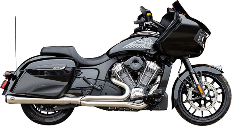 S&S Cycle 2-into-1 Qualifier Exhaust System for 2020-2026 INDIAN Brushed Silver 49 State #550-1132