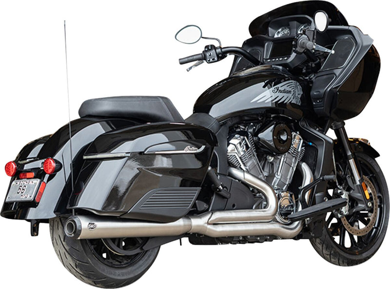S&S Cycle 2-into-1 Qualifier Exhaust System for 2020-2026 INDIAN Brushed Silver 49 State #550-1132