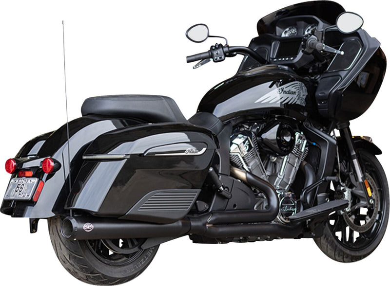 S&S Cycle 2-into-1 Qualifier Exhaust System for 2020-2026 INDIAN Guardian Black 49 State #550-1133