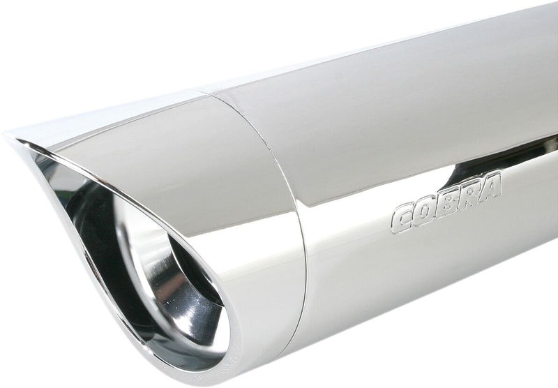 Cobra 4" Slip-On Muffler Chrome Round Steel Each