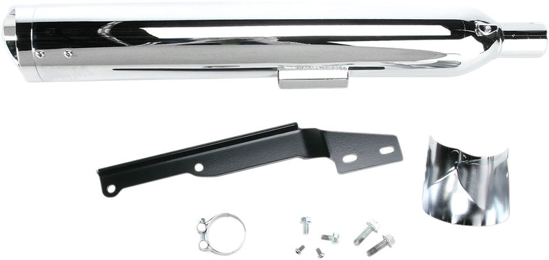 Cobra 4" Slip-On Muffler Chrome Round Steel Each