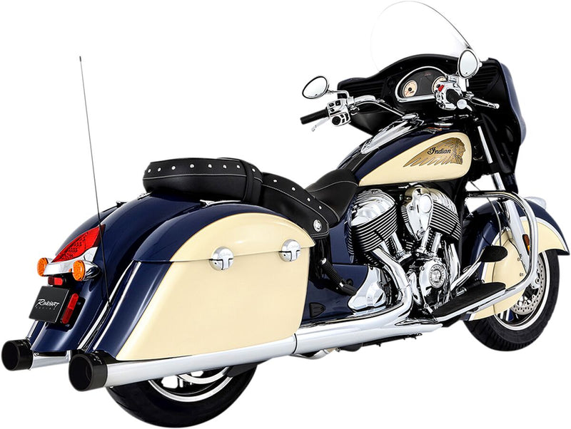 Muffler Slip-On 4" Duals for Indian Chief Vintage, Dark Horse
