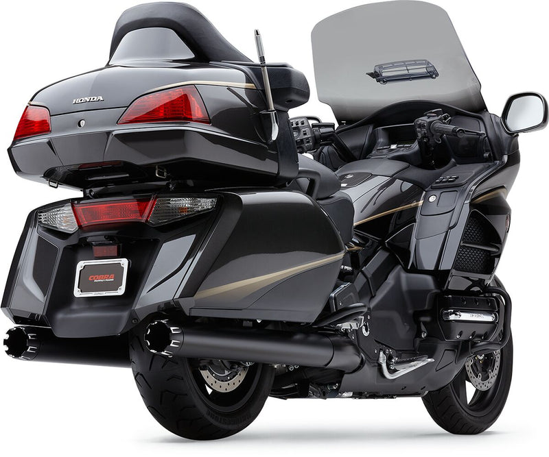 Cobra 4" Slip-On Mufflers Black Round Pair