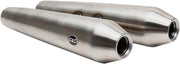 S&S Cycle Race only Slip-On Mufflers Brushed Megaphone Left Right Stainless Steel Pair