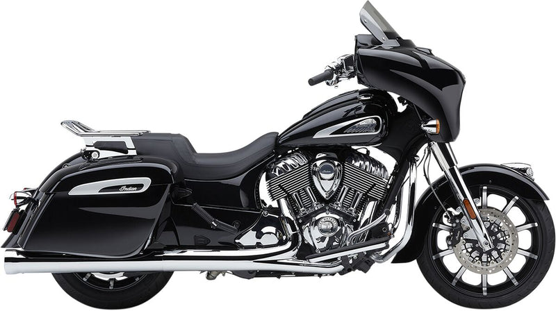 Cobra 4 Inch Neighbour Haters Slip-On Mufflers In Chrome For Indian 2015-2024 Roadmaster, 2017-2024 Springfield & 2018-2020 Chieftain Models