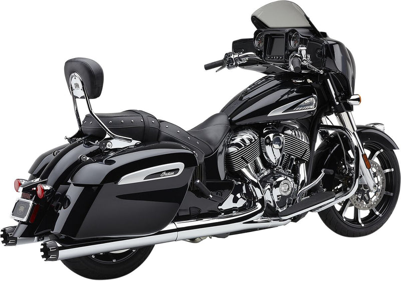 Cobra Dual Cut Neighbour Haters Slip-On Mufflers In Chrome For Indian 2015-2024 Roadmaster, Springfield & Chieftain Models