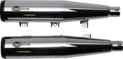 S&S Cycle Grand National Slip-On Mufflers for 2019-2023 INDIAN SCOUT Show Chrome Silver Pair #4110-156-R