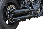 S&S Cycle Grand National Slip-On Mufflers for 2019-2023 INDIAN SCOUT Guardian Black Pair #4110-266-R