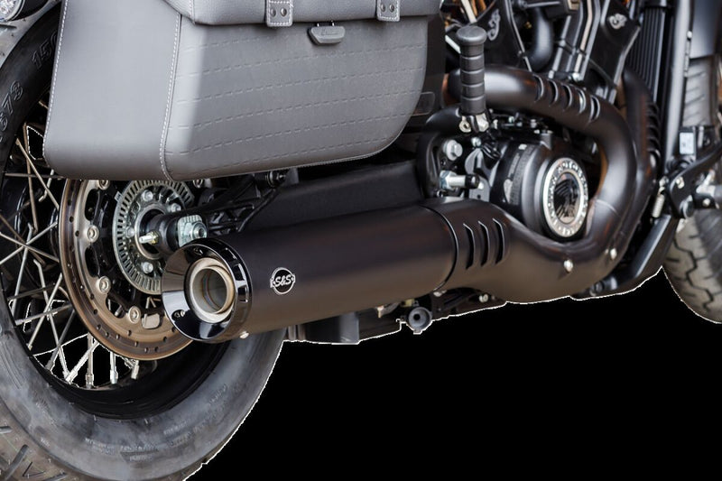 S&S Cycle Grand National Slip-On Mufflers for 2025-2026 INDIAN Guardian Black #550-1121