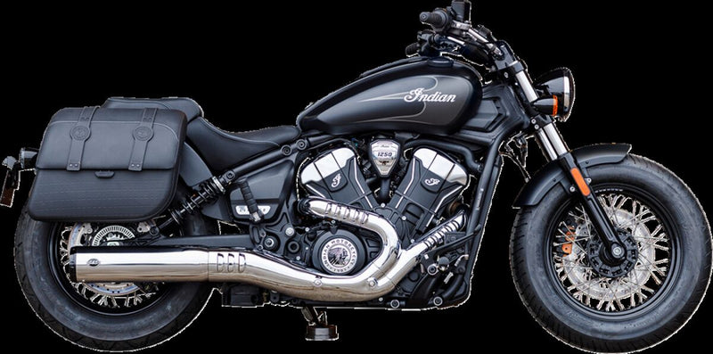 S&S Cycle Grand National Slip-On Mufflers for 2024-2026 INDIAN Chrome Silver #550-1122