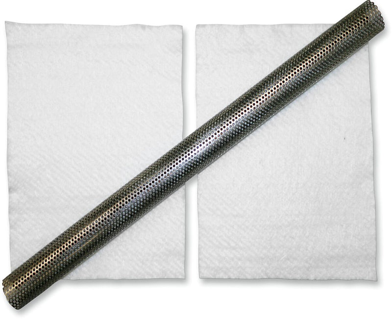 LA Choppers 24" Universal Exhaust Baffle with Packing Stainless Steel