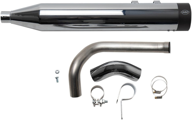 S&S Cycle Chrome Shadow Muffler Kit for 1995-2008 Harley-Davidson Touring Models
