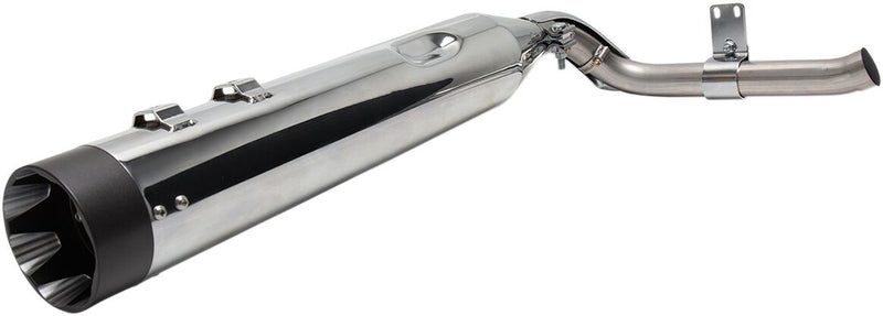 S&S Cycle Chrome Shadow Muffler Kit for 1995-2008 Harley-Davidson Touring Models #550-0829