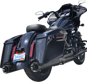 S&S Cycle Black Shadow Muffler Kit for 1995-2008 Harley-Davidson Touring Models Black| Ceramic-Coated #550-0831