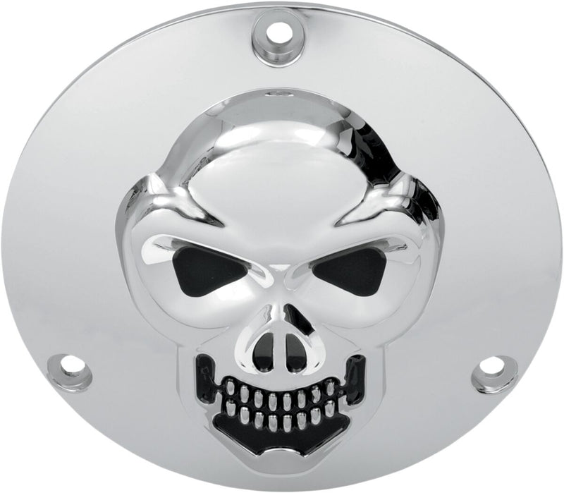 Drag Specialties Chrome 3-D Skull Derby Cover #33-0061-PC