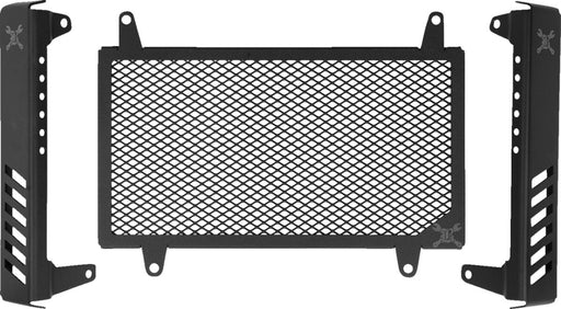 Burly Brand Slash Cut Radiator Guard for 2021-2024 HONDA CMX 1100 Black Powder-Coated Aluminium