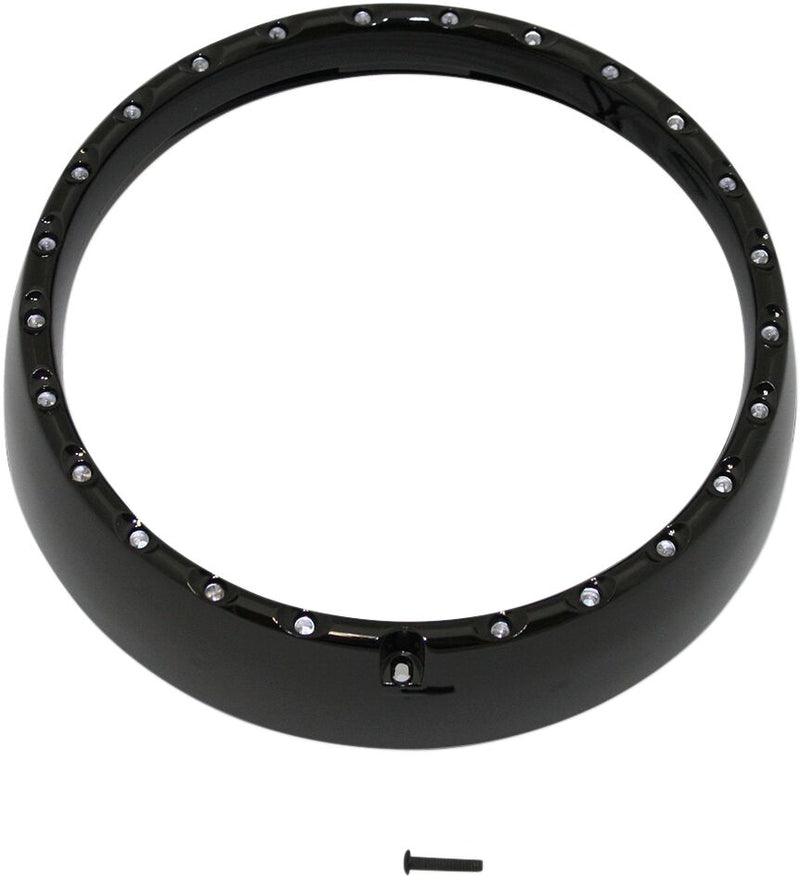 Custom Dynamics Gloss Black 7 in. LED Halo Headlight Trim Ring for 2006-2013 Harley-Davidson Touring and 2009-2013 Harley-Davidson Trike Motorcycles
