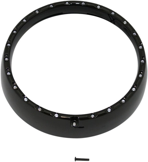 Custom Dynamics Gloss Black 7 in. LED Halo Headlight Trim Ring for 2006-2013 Harley-Davidson Touring and 2009-2013 Harley-Davidson Trike Motorcycles