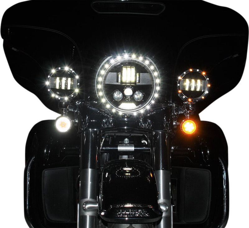 Custom Dynamics True Black 7 in. ProBeam LED Headlight for Various Harley-Davidson Motorcycles (See Fitment List)