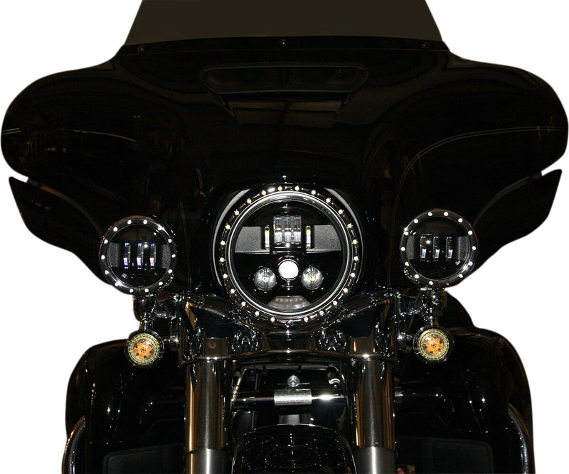 Custom Dynamics True Black 7 in. ProBeam LED Headlight for Various Harley-Davidson Motorcycles (See Fitment List)