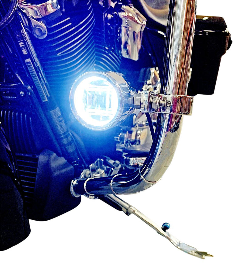 Custom Dynamics Chrome LED Halo Fog Light for 2014-2026 Harley-Davidson Touring Motorcycles