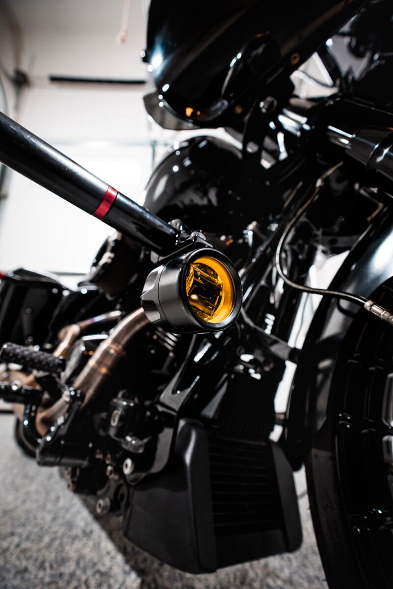 Custom Dynamics Black LED Halo Fog Light for 2010-2013 Harley-Davidson Touring Motorcycles