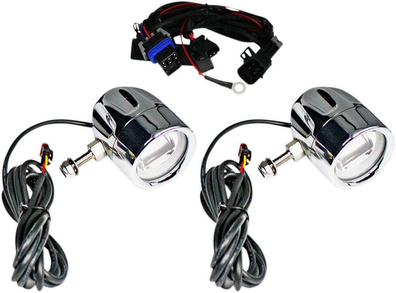Custom Dynamics Chrome Fog Lights for Select Indian Motorcycles