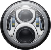Custom Dynamics Chrome 7 in. LED Halo Headlamp w/Mounting Ring for Various Harley-Davidson Motorcycles (See Fitment List)