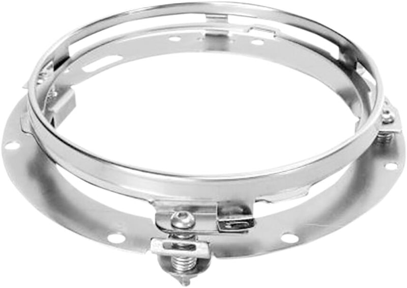 Custom Dynamics Chrome 7 in. LED Halo Headlamp w/Mounting Ring for Various Harley-Davidson Motorcycles (See Fitment List)