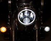 Custom Dynamics Black 7 in. LED Halo Headlamp w/Touring Adaptor for 1995-2006,2014-2025 Harley-Davidson Touring and 2014-2025 Harley-Davidson Trike Motorcycles