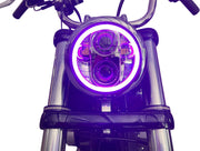 Custom Dynamics Chrome 5.75 in Proglow LED Headlamp w/Colour Changing Halo for Various Harley-Davidson Motorcycles (See Fitment List)